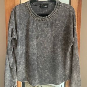 The Kooples Sport Jewel Neck Sweatshirt